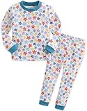 [Vaenait Baby]キッズ子供ベビー服綿100％ルームウェア長袖パジャマ寝間着上下セット Pongdang Star S