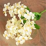 1pc 18ヘッド人工シミュレーションMiniプリムローズ花ブーケFake Flower Arrangements forホームウェディング装飾 M ホワイト 8120658-BaoST