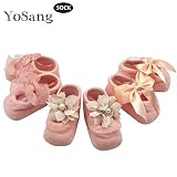 （ヨサン）Yosang 「0-3歳」3足セット　薄手　可愛い子供ソックス　女児 ベビー　お姫様 リボン付 蝶結び 新生児ソックス キッズ　女の子　フリル　子供用　足底滑り止め付き　出産お祝い　誕生日　