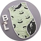 SAIKOUSHOP　スリーパー　４重ガーゼ　夏用　ベビーパジャマ　熊柄　良い肌さわり　４０＊６０ＣＭ　１００％綿 (パンダ)