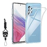 Nutmeg Galaxy A53 ケース クリア 耐衝撃 透明TPU 軽薄 Galaxy A53 5G SC-53C SCG15 カバー ギャラクシーA53 スマホケース スマホカバー ストラップホール付 高い透明度 携帯に便利 指紋防止 黄変防止 落下防止 耐衝撃 傷つけ防止 保護ケース