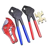 2 Pex Crimper 1 / 2 3 / 4 Gonogoゲージwithラチェットカッター1 5 / 8圧着配管ツール