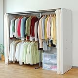 耐荷重試験 済み! パネル式クローゼット ハンガー ラック (奥行68cm) 標準 棚なし (パネル/ホワイト)