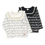 dolcina(ドルチーナ) 音符柄Ｔシャツ (80～140cm) キムラタンの子供服 (33261x33461-163) ブラック 90