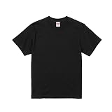 [ユナイテッドアスレ] Tシャツ 半袖 無地 メンズ レディース T-shirt 伸びない 透けない 衣装 5.6onz(オンス) 5001 (ブラック, XL)