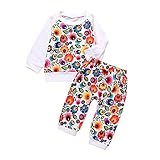 Tovadoo 子供服 ベビー服 女の子 トップス+ズボン パーカー 秋冬 長袖 花柄 フラワー キュート ファッション 保育園 旅行 プレゼント