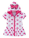 StylesILoveホットピンク水玉Minnieベビー女の子半袖パーカージャケット US サイズ: XS カラー: ピンク