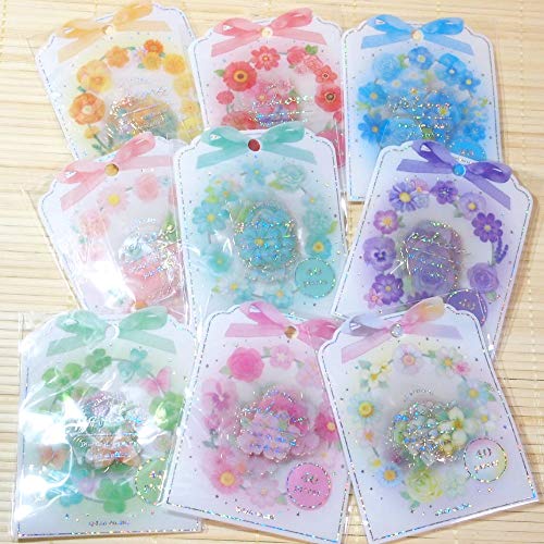 フチキラ箔 華やかデコレーション フラワーシール パフィオーレ 9点セット 透明シール ゴージャスお花のシール メッセージカードや色紙のデコ クーリア 54 の最安値と通販店 取扱店なし サープラ