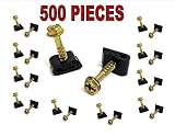 500 Pieces Black Single Screw Flex Clips for RG59 RG6 CO AX SAT CABLE [並行輸入品]
