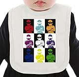 The Stig Farm Popart ネクタイを有する有機ビブ Medium