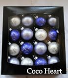 ~Coco Heart~ X'mas カラーボール ブルーグラス １６個セット