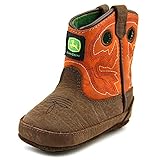 John Deere Johnny Poppers ベビー 米国 1 ブラウン ウエスタンブーツ [並行輸入品]