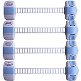 Daixers Child Safety Cabinet Locks 4pcs No Tools Required, With 3M Adhesive and Adjustable Straps an