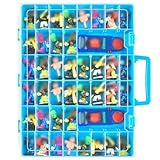 Akedo アルティメットアーケードウォリアーズスターターパック対応ケース、バトルアリーナコントローラー&ウォリアーコレクターミニバトルアクションフィギュア用おもちゃ収納、Akedoプレイセット用ホルダー-ブルー(ケースのみ)