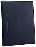 フロックス ノートカバー メモ帳カバー 手帳カバー メモパッドカバー A5 本革 革 2冊収納可 ペンホルダー付 (ネイビー)