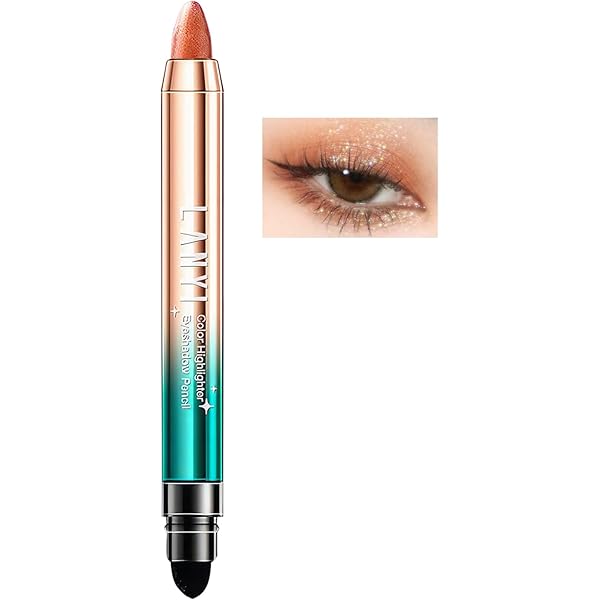 Boobeen 2 in 1 アイシャドウ＆リップカラークレヨン、クリームシマー