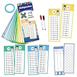 掛け算フラッシュカード 子供向けの教育的な九九 | ホワイトボードペン2本 インタラクティブ学習ゲーム 両面 子供用