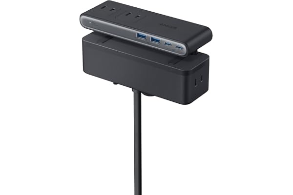 Anker Nano Power Strip (10-in-1, 70W, クランプ式) | 電源タップ usb付き コンセントタップ AC差込口 6口 USB-C 2ポート USB-A 2ポート 延長コード