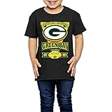 ak79子供2 – 6 Years Old Boys and GirlsロゴグリーンベイPackers Tシャツブラックサイズ2幼児用