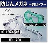 TOYO 防塵メガネ1250 透明(1ケ/セット) 緑