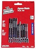 Vermont American 30039 10-Piece High Speed Steel / High Carbon Steel U-shank Jig Saw Blade Set [並行輸入