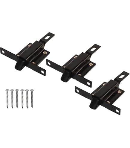 Sierra Pacific RV E521 Baggage Door Latch – 2-Pack, Recess Plunger, Fits Fleetwood/Winnebago/Monaco (Black Powder-Coated)