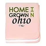 CafePress – Home Grownオハイオ州の' – ベビーブランケット、スーパーソフト新生児おくるみ ピンク 05849663106832E