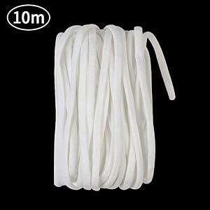 LOKIPA ゴム紐 白 10m 手作り 幅5mm 平ゴム