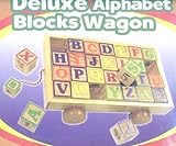 Deluxe Alphabet Blocks Wagon Natural Wood by Creative Kids [並行輸入品]