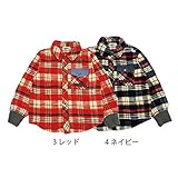 【SiShuNon/Kiccoly】起毛チェック長袖シャツ キッコリー 起毛 チェック 長袖シャツ 90 ネイビー