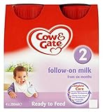 Cow & Gate 2 Follow-On Milk from Six Months 4 x 200ml - 牛＆ゲート2後続の牛乳6ヶ月から4×200ミリリットル (Cow & Gate) [並行
