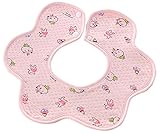 (コ-ランド) Co-land ベビー ビブ かわわい 花形 柔らかい よだれかけ スナップビブ 女の子 幼児 ベビースタイ 出産祝い ギフト A色