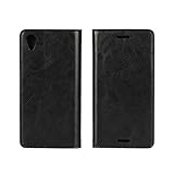 Golikef Sony Xperia X Performance ケース カバー バンパー 手帳型 高級 本革 レザー 色鮮やか レトロ な book case 型 柔らかいシリコンTPUラバーカバ