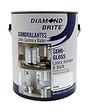 Diamond Brite Paint 40400 1-Gallon Kichen and Bath with Mildew Protection Semi Gloss Latex Paint Whi