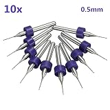 Sndy 10ピース 0.5 mm ミニ PCB ドリルビット CNC プリント回路基板タングステン鋼