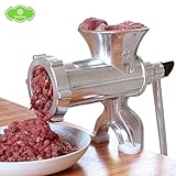 Hanchen 手動式ミンサー 肉ひき機 家庭用 業務用 肉/野菜ひき/みじん切り/腸詰め (タングステン鋼ブレード, ブレード直径9cm)