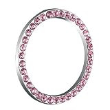 Deqna（TM）1 PCオートキーメタルダイヤモンド装飾サークルアクセサリーカーボタンスタートダイヤモンドリングカースタイリングを切り替える起動します