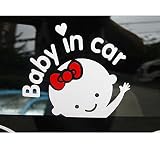 ボード上でリアウインドシールドブラック上の車の温暖化車のステッカーの赤ん坊でEaglerich 3D漫画の車のステッカー反射ビニールスタイリング赤ちゃん
