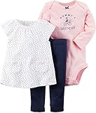 カーターズ Carter's ボディスーツ 長袖 ＆ チュニック ＆ パンツ 綿リブ100% 豪華3点セット 3-Piece Tunic & Pant Set 12M (72-78cm)