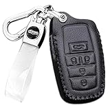 本革 トヨタ 専用 スマート キーケース 適用 新型 ノア NOAH ヴォクシー VOXY 90系 アルファード 40系 ヴェルファイア シエンタ 15系 10系 レザー キーカバー キーホルダー (画像を参照) (A3/ブラック/5キー)