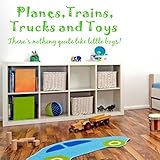 平面、電車、Trucks and Toys There 's Nothing Quite Like Litte Boys 。ベビー保育園壁デカールPlay Room Decor 8"h x22"w ブ