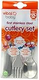 Vital Baby First Stainless Steel Cutlery Set, Blue by Vital Baby [並行輸入品]