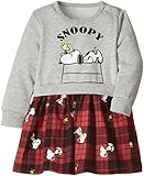 SNOOPY ドッキングワンピース スヌーピー 110㎝ レッド ガーゼ裏毛 90653