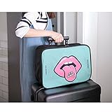 Solesyi　旅行バッグ　予備バッグ　コンパクト大容量　折りたたみ　スーツケースの持ち手に通せる　ナイロン素材　女性 レディース　ビジネス用　サイドポケット (青い)