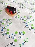 オーガニックコットン100%ダブルガーゼ カットクロス（デザインL：hyororigrass） 約140cmx90cm 洗うとモコモコになります。おくるみ スタイ ブランケットの手作りにおすすめ