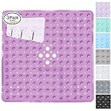 yimobraシャワーマット非スリップ防かびwithドレイン穴21 x 21インチ