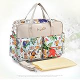 エルフ ベビー (Fairy Baby) 大容量 多機能マザーズバッグ 消臭抗菌 ポリエステル (動物,39*12.5*33cm)