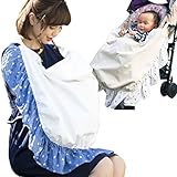 Sweet Mommy 授乳ケープ 日本製 ヨット柄 ベビーカー 抱っこ紐に オフホワイト F