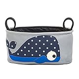 ベビーカー用小物入れ　多機能　収納バック　ドリンクホルダー　持ち運び便利ベビーカー用バッグ　クジラ