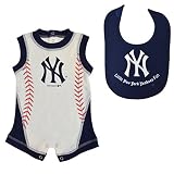 メジャーリーグ野球ファンショップAuthentic MLBベビーボディスーツワンジーロンパースとよだれかけバンドルセット